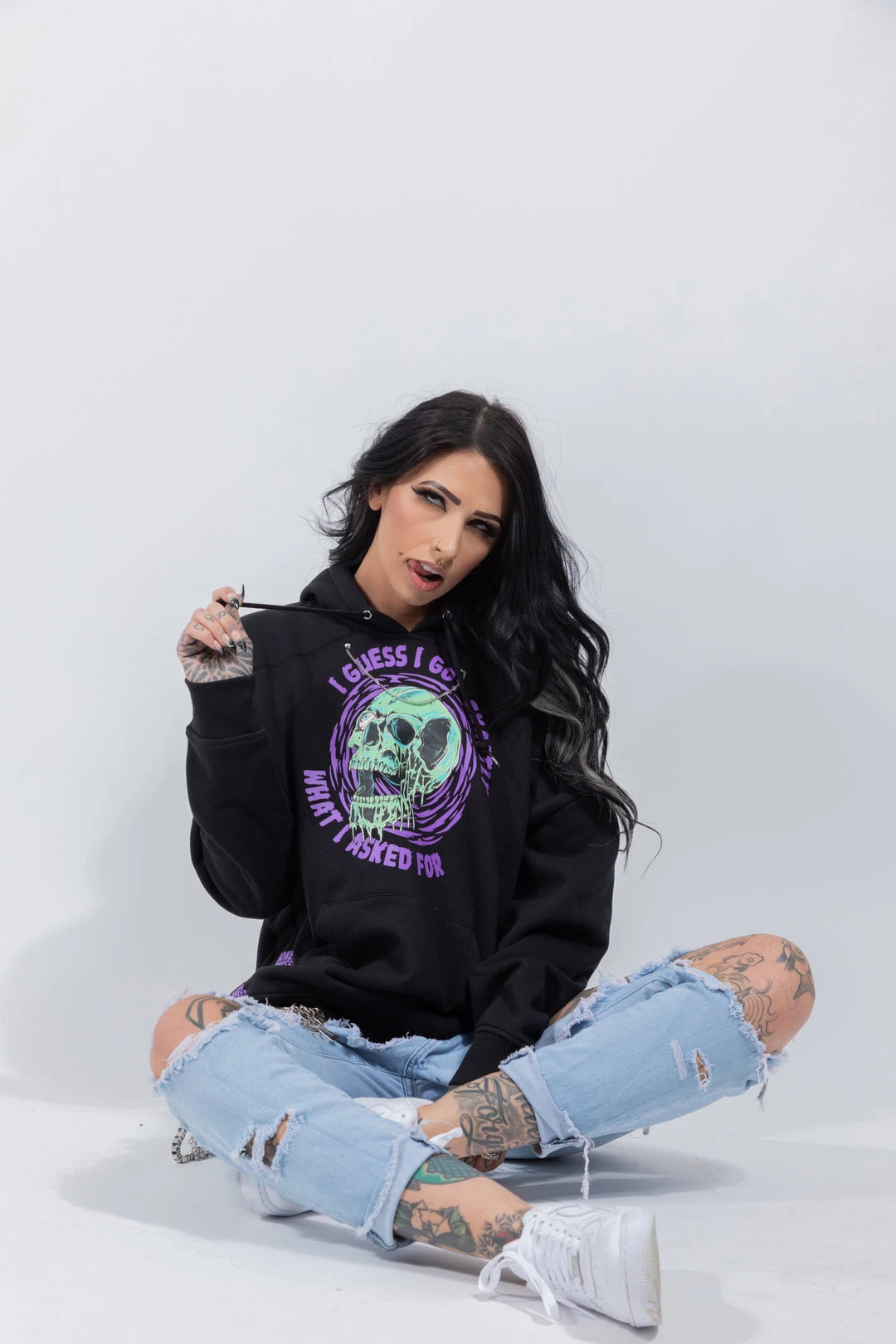 BROKEN PROMISES Jinxed Chain Hoodie Black