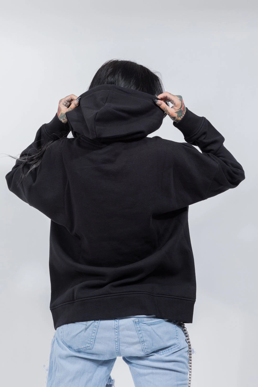BROKEN PROMISES Jinxed Chain Hoodie Black