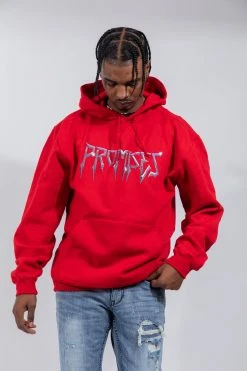 BROKEN PROMISES Headbang Horn Hoodie Red Horn Hoodies