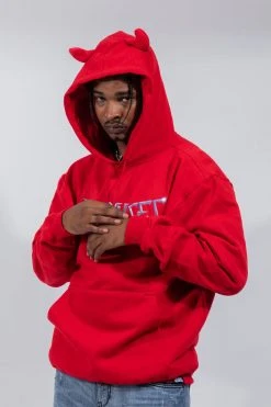 BROKEN PROMISES Headbang Horn Hoodie Red Horn Hoodies