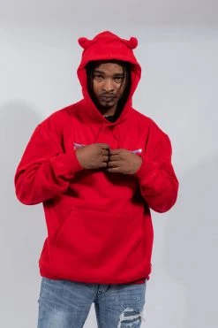 BROKEN PROMISES Headbang Horn Hoodie Red Horn Hoodies