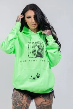 BROKEN PROMISES Easy Come Easy Go Hoodie Neon Grn