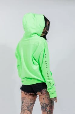 BROKEN PROMISES Easy Come Easy Go Hoodie Neon Grn