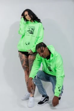 BROKEN PROMISES Easy Come Easy Go Hoodie Neon Grn