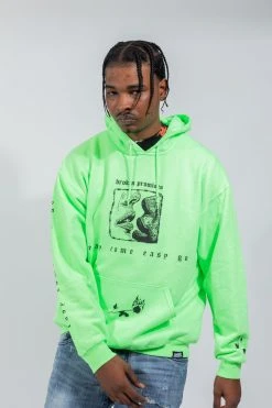 BROKEN PROMISES Easy Come Easy Go Hoodie Neon Grn