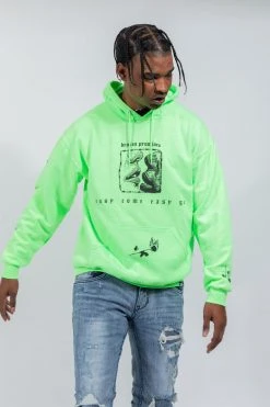 BROKEN PROMISES Easy Come Easy Go Hoodie Neon Grn