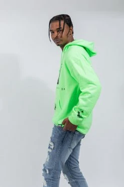 BROKEN PROMISES Easy Come Easy Go Hoodie Neon Grn