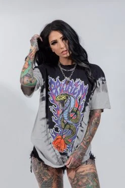 CASH Shirts Bad Chemistry V-Dye Tee Black/Grey