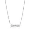 BROKEN PROMISES Broken Nameplate Necklace Silver Jewelry
