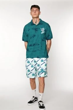 BROKEN PROMISES Brain Waves Shorts Green