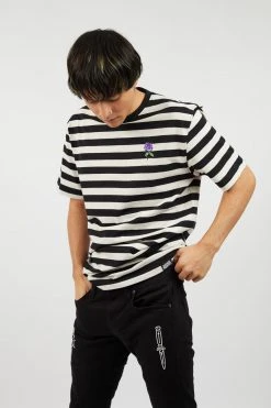 BROKEN PROMISES Thornless Striped Tee