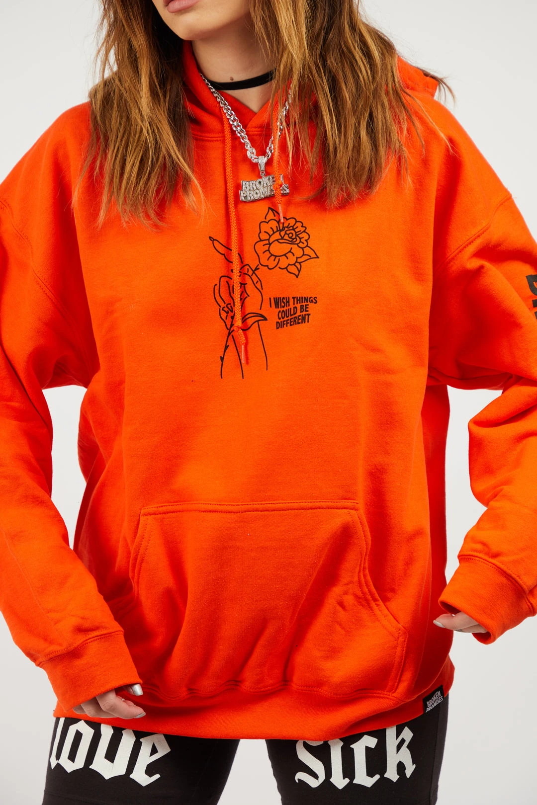 BROKEN PROMISES Hoodies Could Be Different Orange Hoodie