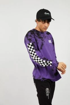 BROKEN PROMISES Shirts 2Tone Tie Dye L/S Purple Punch