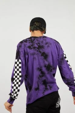 BROKEN PROMISES Shirts 2Tone Tie Dye L/S Purple Punch