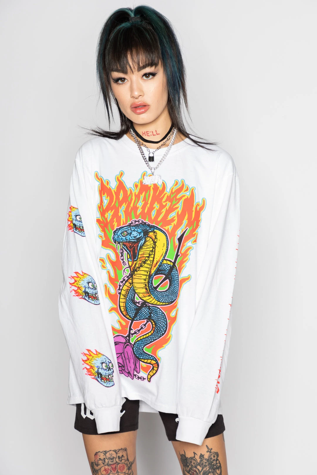 BROKEN PROMISES Bad Chemistry "L/S" Tee White Shirts