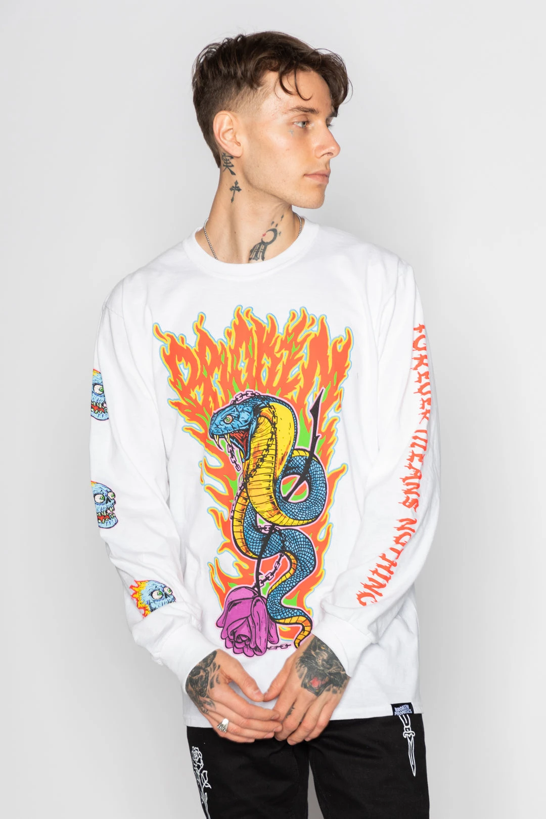 BROKEN PROMISES Bad Chemistry "L/S" Tee White Shirts