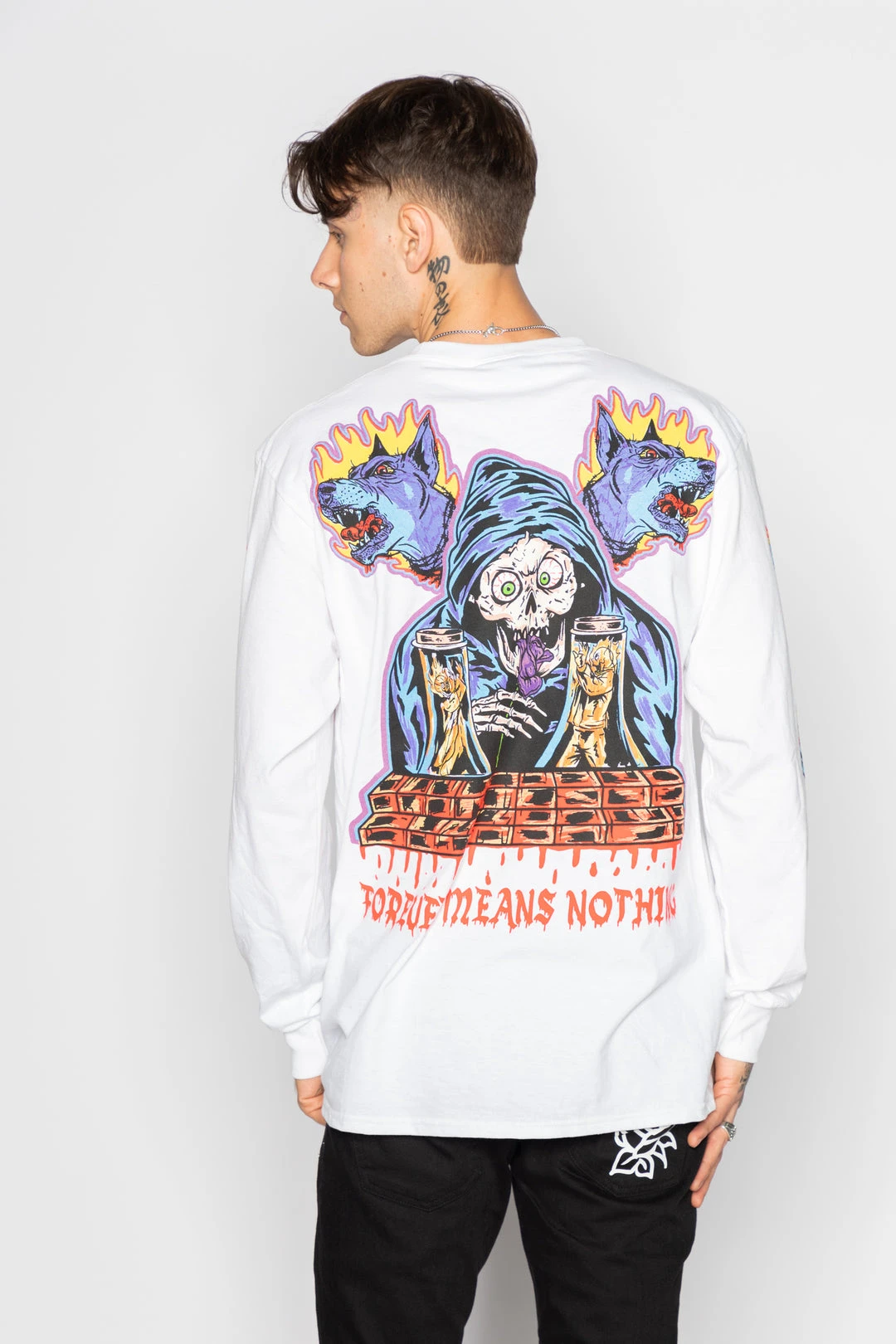 BROKEN PROMISES Bad Chemistry "L/S" Tee White Shirts