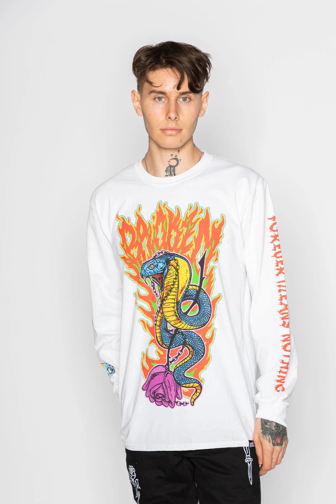 BROKEN PROMISES Bad Chemistry "L/S" Tee White Shirts