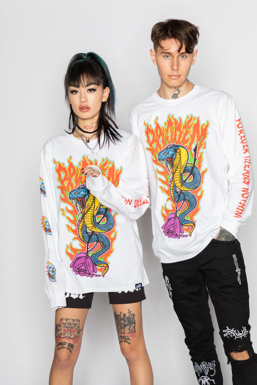 BROKEN PROMISES Bad Chemistry "L/S" Tee White Shirts