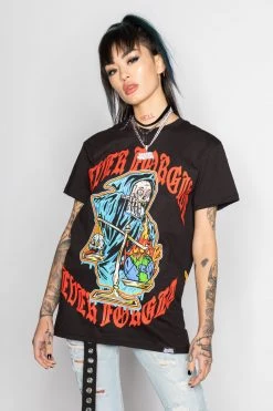 BROKEN PROMISES Never Forgive Tee Black