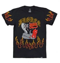 BROKEN PROMISES Shirts Cobra SST Black - BP X Hot Stuff