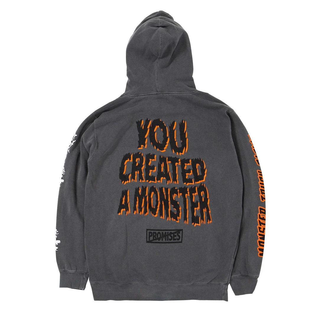 BROKEN PROMISES Coffin Jump Pigment Dye Hoodie