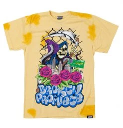 BROKEN PROMISES Concrete Jungle Tie Dye Tee Yellow Shirts