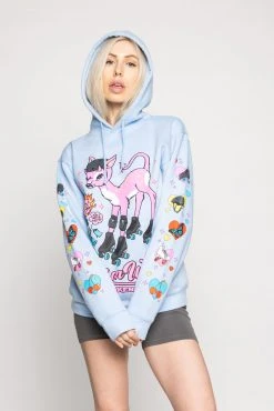 BROKEN PROMISES Hell On Wheels Hoodie Baby Blue