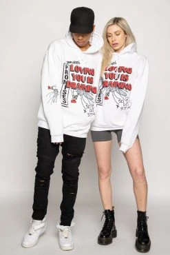 BROKEN PROMISES Hoodies Mosquito Hoodie White