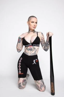 BROKEN PROMISES Bottoms Batter Up Bike Shorts