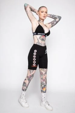 BROKEN PROMISES Bottoms Batter Up Bike Shorts