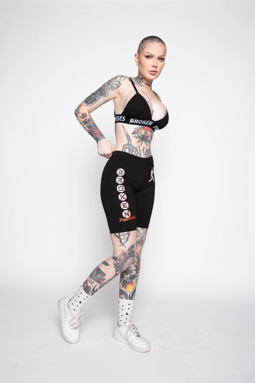 BROKEN PROMISES Bottoms Batter Up Bike Shorts