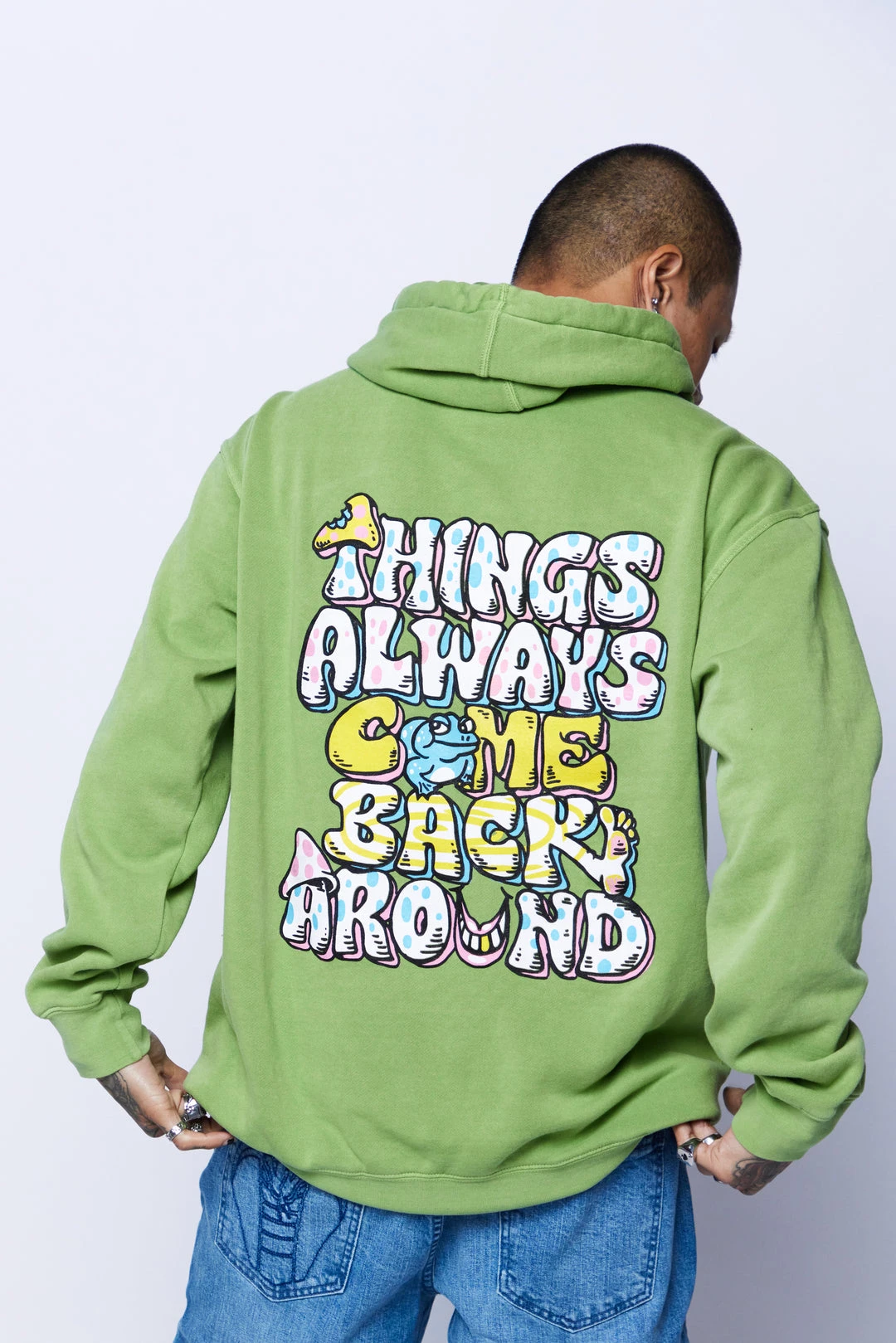 CASH Back Around Hoodie Green