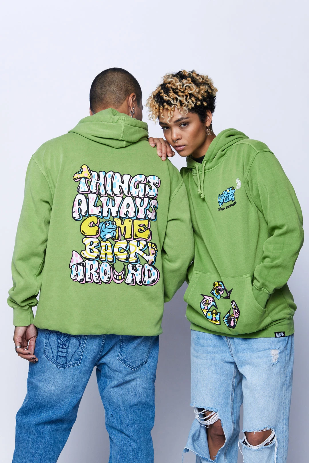 CASH Back Around Hoodie Green