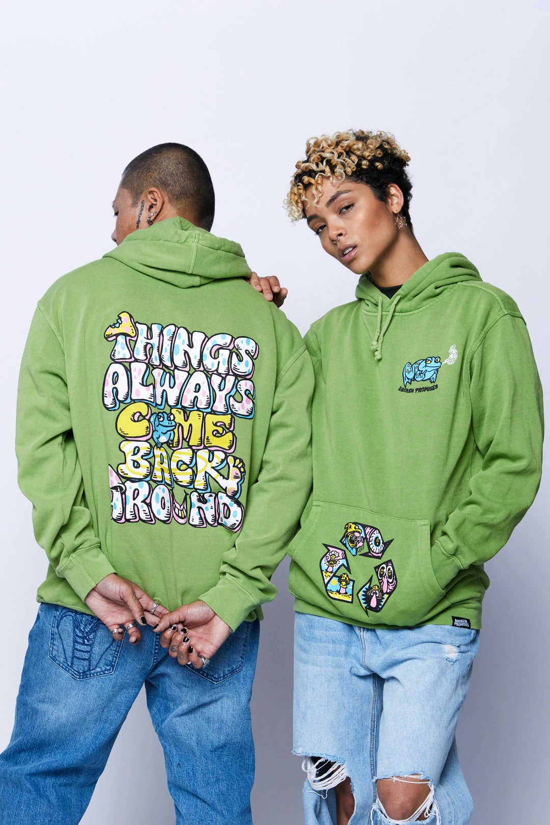 CASH Back Around Hoodie Green
