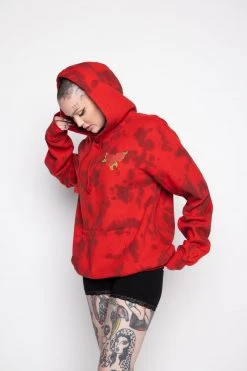 BROKEN PROMISES Hoodies Trio Red Tie Dye Hoodie
