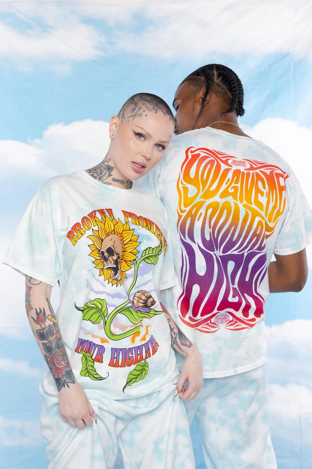 BROKEN PROMISES Contact High Tie Dye S/S Tee - BPxYH Shirts