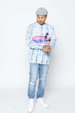 CASH Hoodies Feeling Maliblue Tie Dye Crew