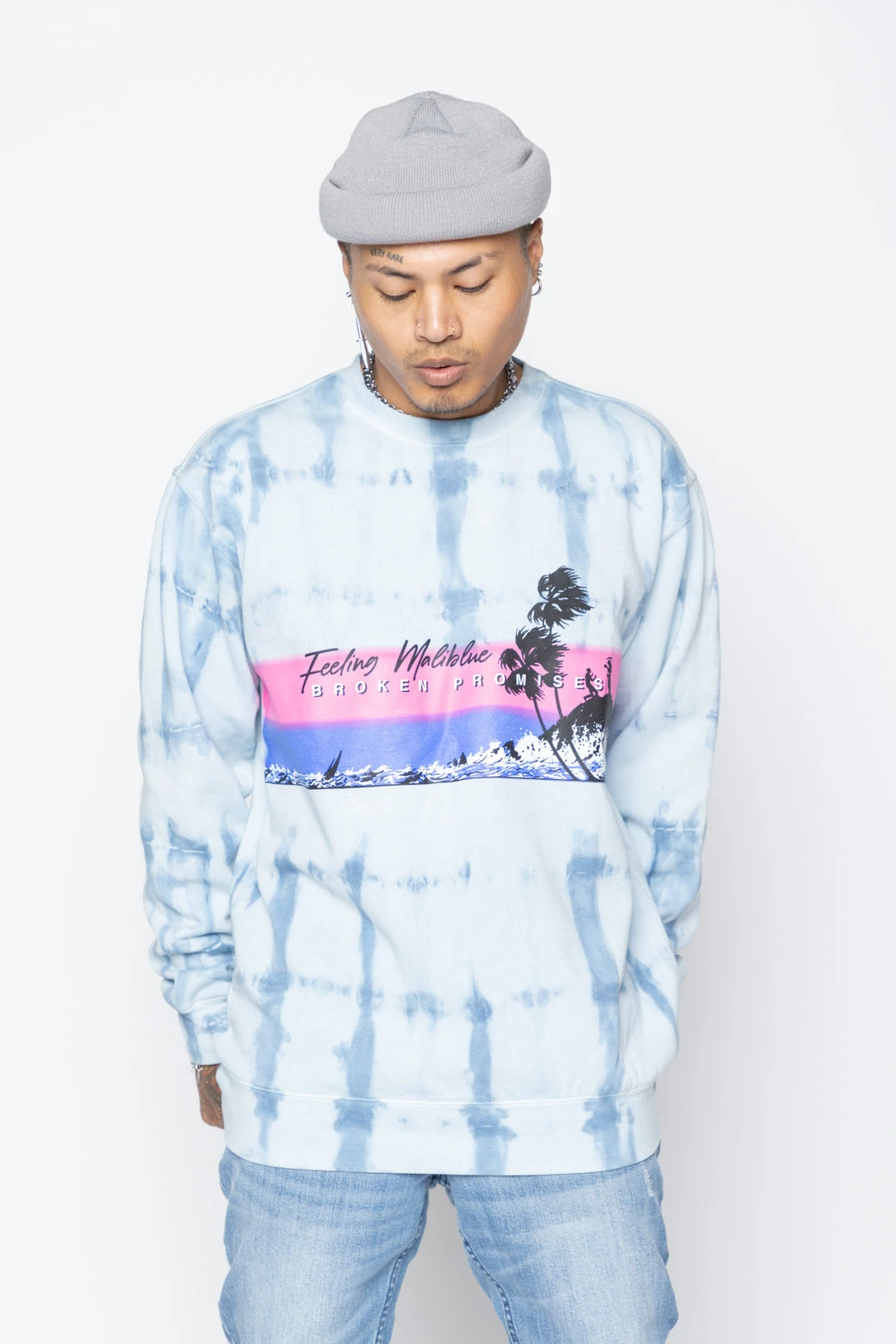 CASH Hoodies Feeling Maliblue Tie Dye Crew
