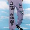 BROKEN PROMISES Bottoms Magical Mushrooms Sweatpants Purple - BPxYH