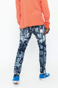 BROKEN PROMISES Tabloid Denim Blue Wash