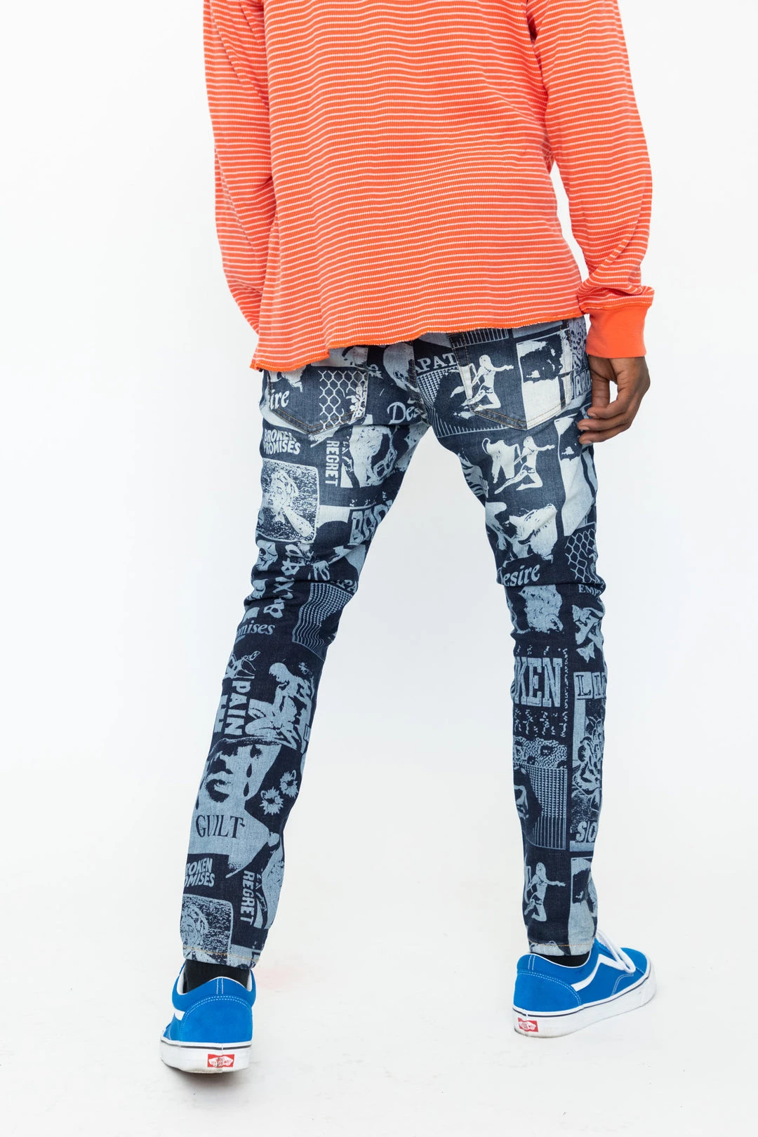 BROKEN PROMISES Tabloid Denim Blue Wash