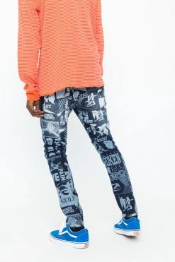 BROKEN PROMISES Tabloid Denim Blue Wash