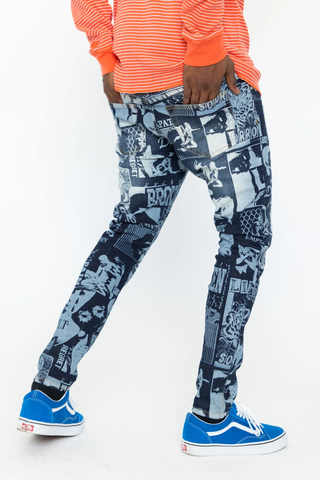 BROKEN PROMISES Tabloid Denim Blue Wash