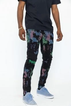 CASH Bottoms Graveyard Multi Tie-Dye Denim