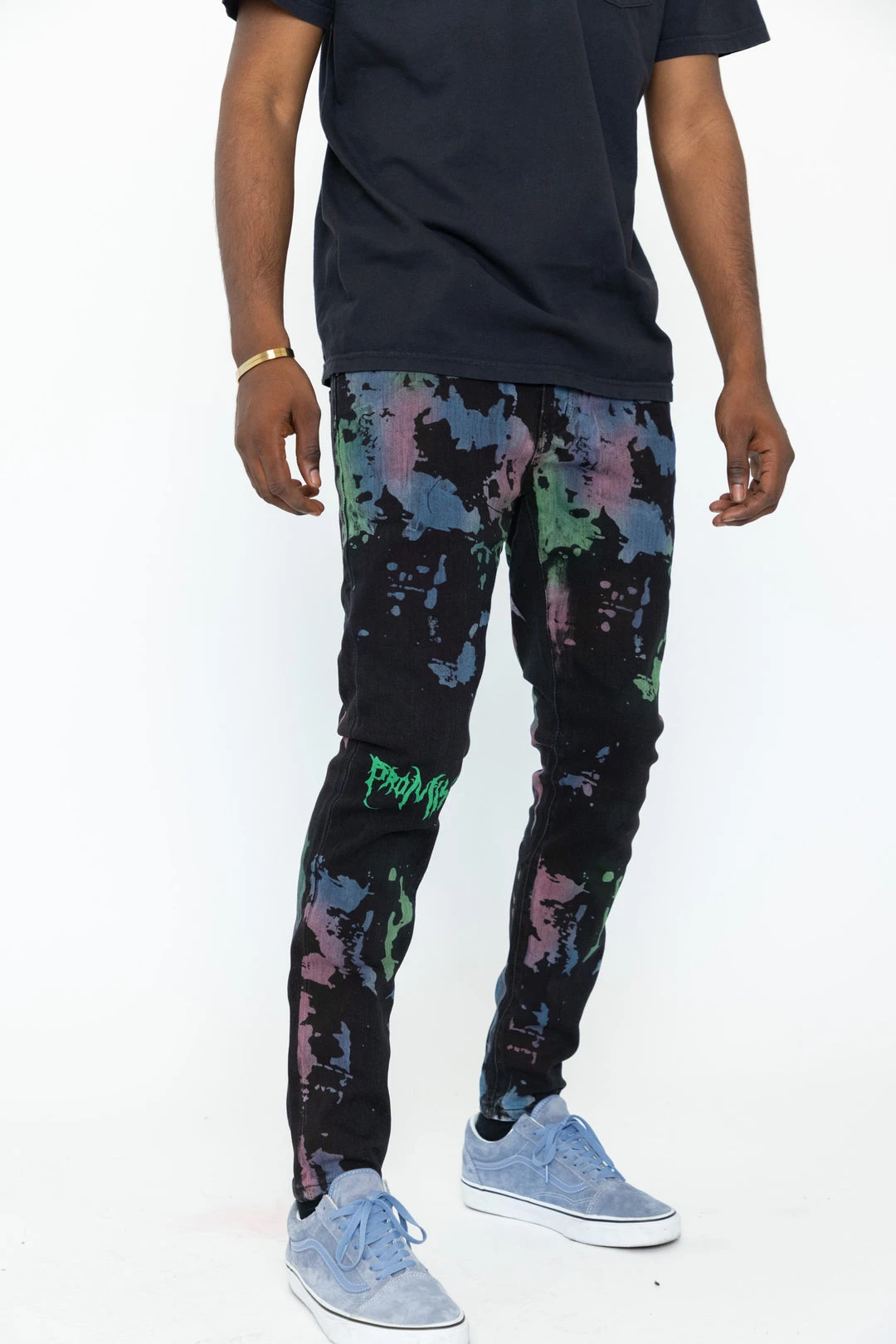 CASH Bottoms Graveyard Multi Tie-Dye Denim