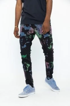 CASH Bottoms Graveyard Multi Tie-Dye Denim