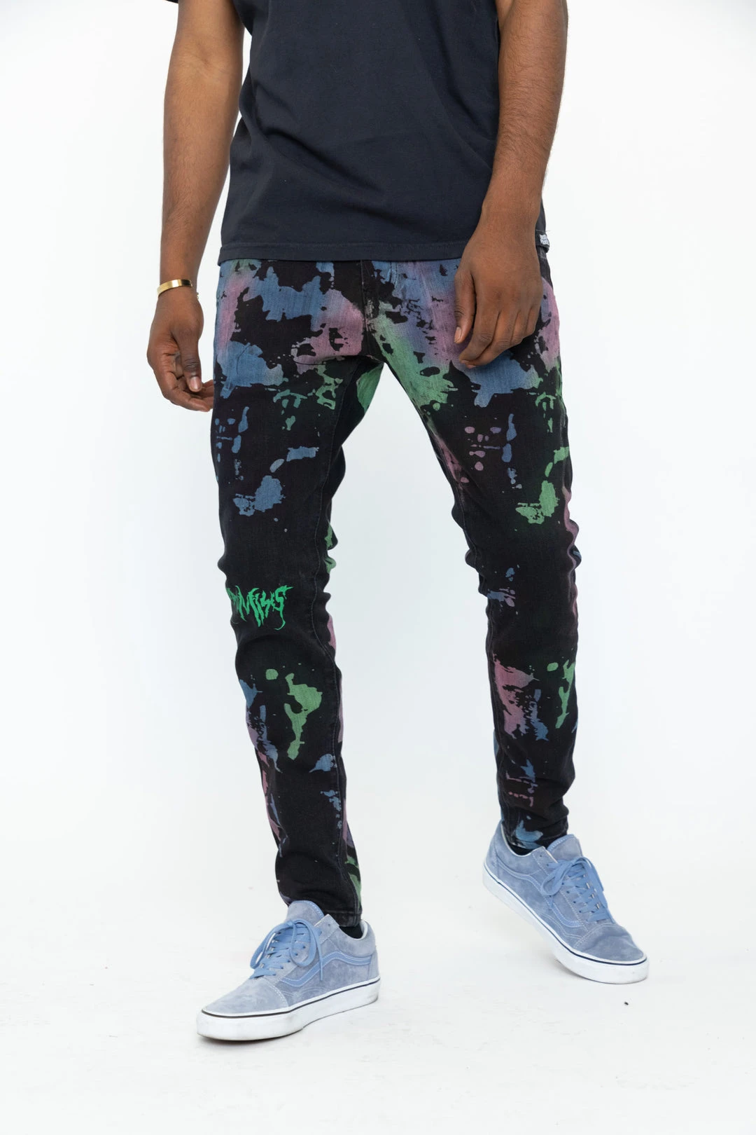 CASH Bottoms Graveyard Multi Tie-Dye Denim