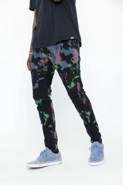CASH Bottoms Graveyard Multi Tie-Dye Denim