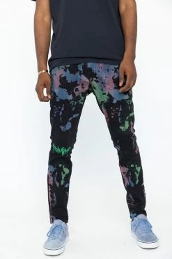CASH Bottoms Graveyard Multi Tie-Dye Denim